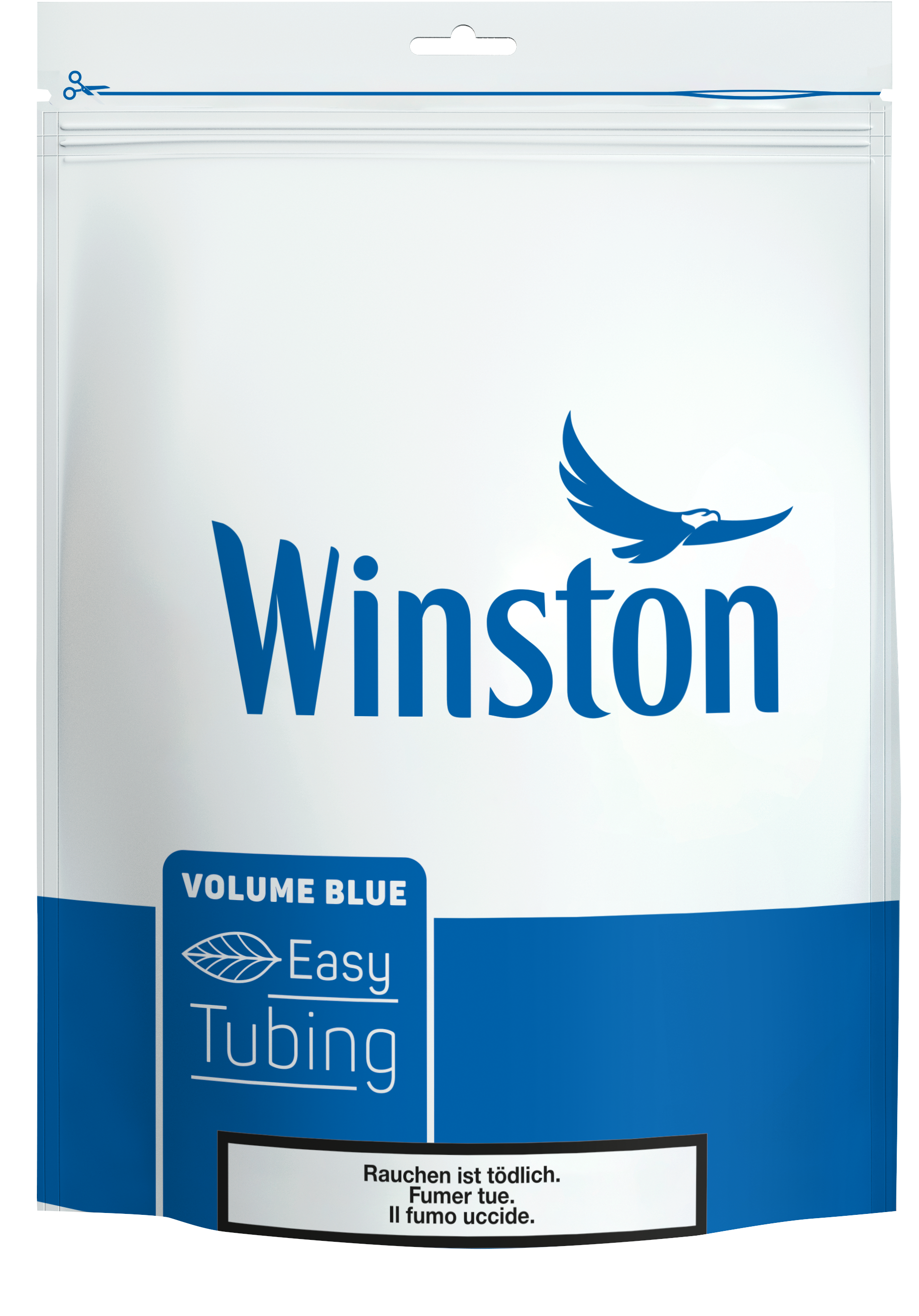 Winston Blue HVT Stand-Up Pouch Bag 150g Tabak