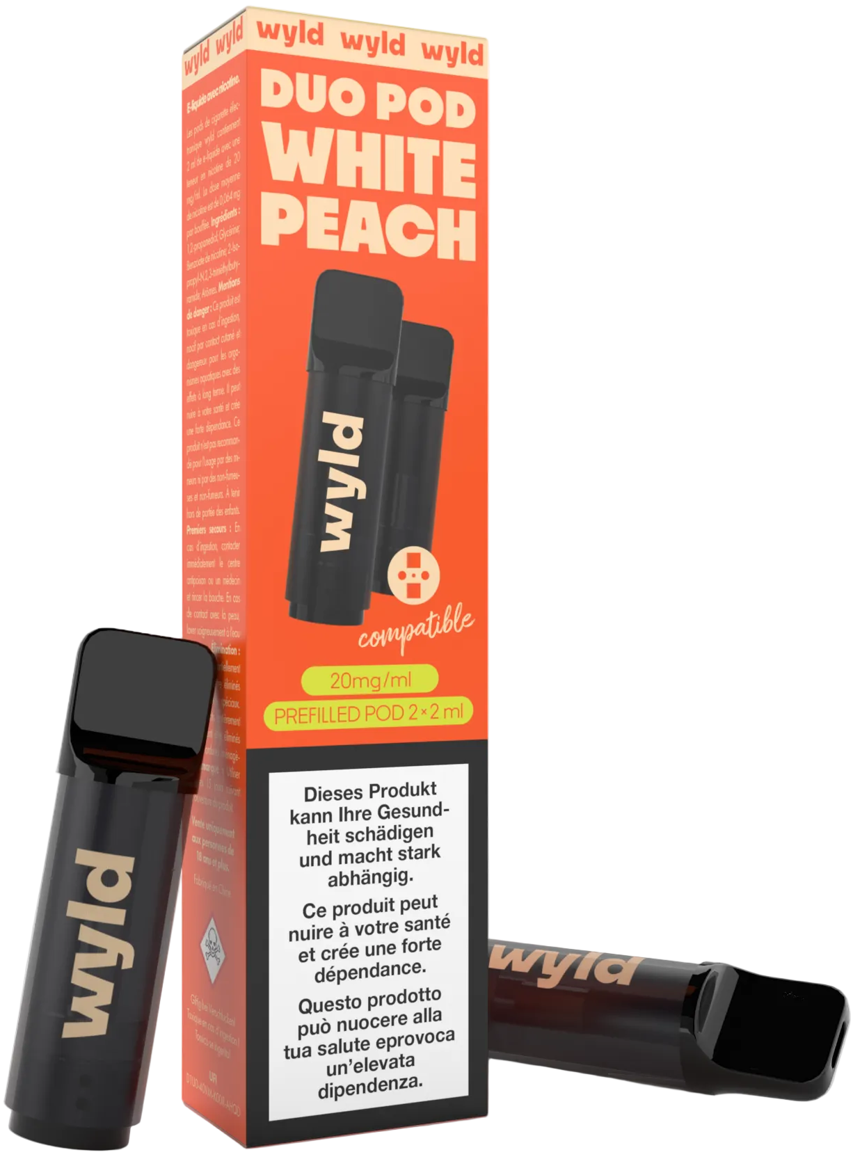 Wyld White Peach 2pods 2ml E-Zigaretten
