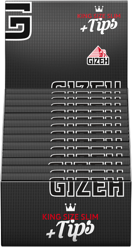 Zigarettenpapier Gizeh Black King Size Slim + Tips Karton