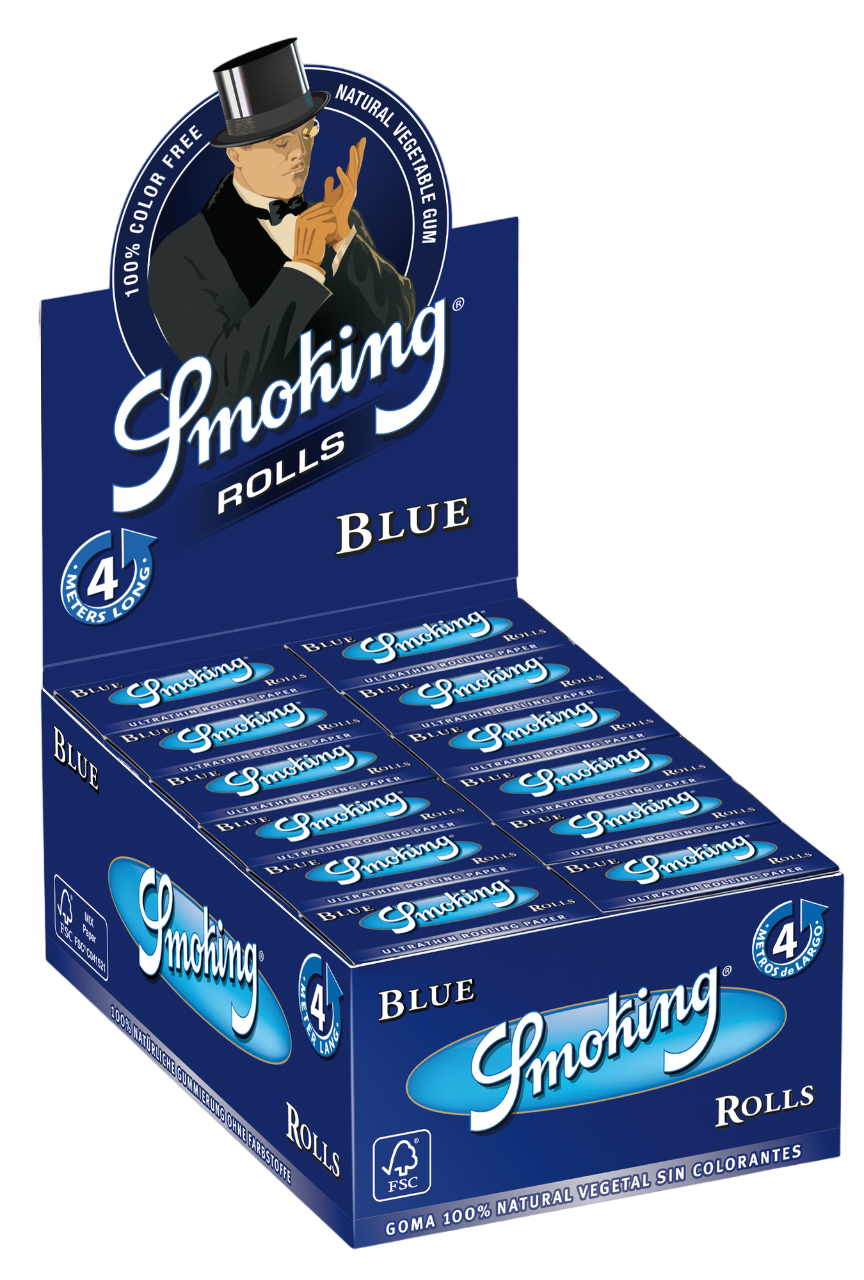 Zigarettenpapier Smoking Blau Rolls Karton