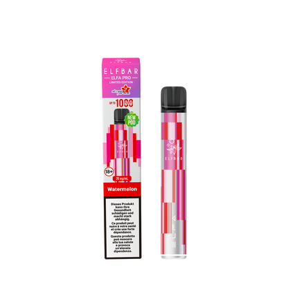 elfbar elfa pro kit aurorapurple watermelon pod karton street parade e-zigaretten starter kit