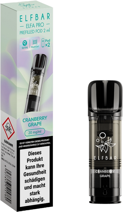 Elfbar Elfa Pro Pods Cranberry Grape k kiosk Tabakshop Elfbar Elfa Pro Pods Cranberry Grape k kiosk Tabakshop