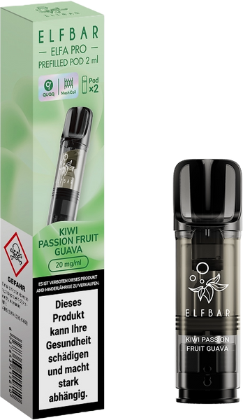 Elfbar Elfa Pro Pods Kiwi Passionfruit Guava k kiosk Tabakshop Elfbar Elfa Pro Pods Kiwi Passionfruit Guava k kiosk Tabakshop