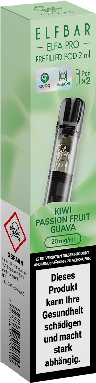 Elfbar Elfa Pro Pods Kiwi Passionfruit Guava k kiosk Tabakshop Elfbar Elfa Pro Pods Kiwi Passionfruit Guava k kiosk Tabakshop