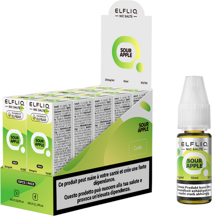 Elfbar Elfliq Sour Apple 20mg 10ml