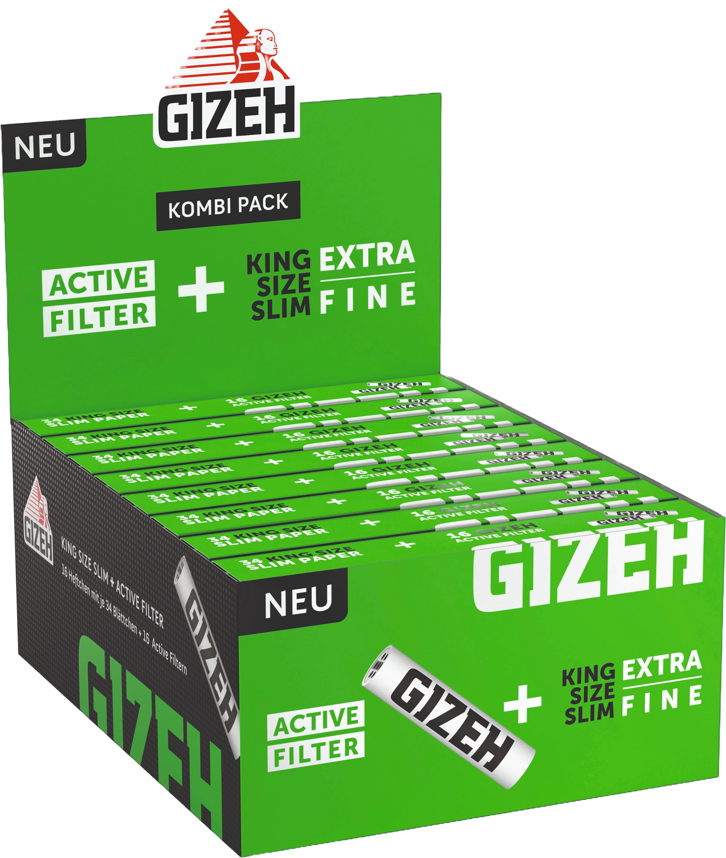 Gizeh Black King Size Slim + Active Filter