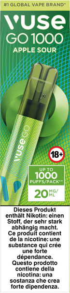 vuse go 1000 apple sour Glass Nano Pod Kit | All-Glass Vape Pod System main image 1