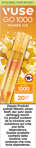 Vuse Go 1000 Mango Ice 20mg k kiosk Tabakshop Vuse Go 1000 Mango Ice 20mg k kiosk Tabakshop