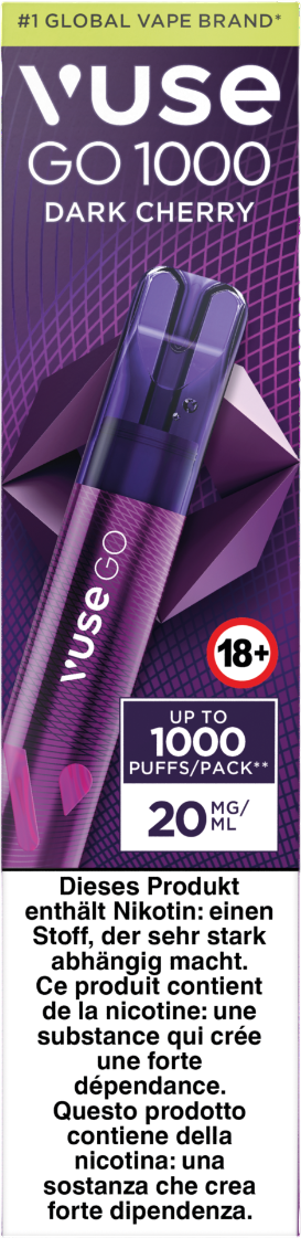 Vuse Go 1000 Pen Darkcherry 20mg k kiosk Tabakshop Vuse Go 1000 Pen Darkcherry 20mg k kiosk Tabakshop