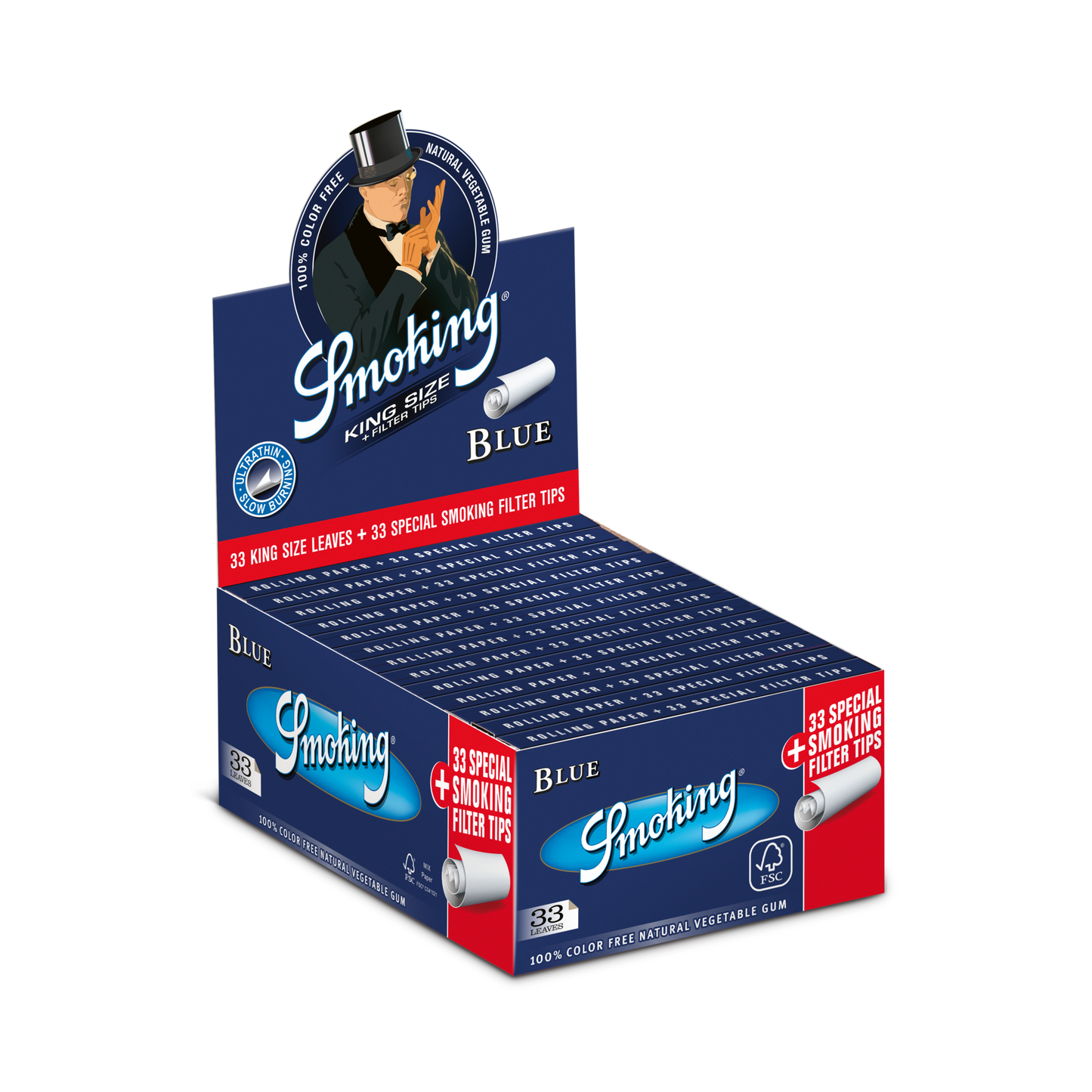 Cartine per Sigarette Smoking King Size Blau+Filtri Tips – k kiosk Tabakshop