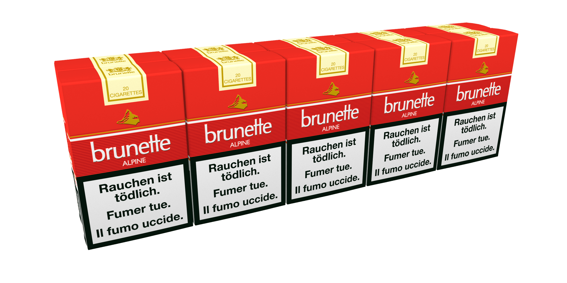 Brunette Alpine Box Zigarettenstangen