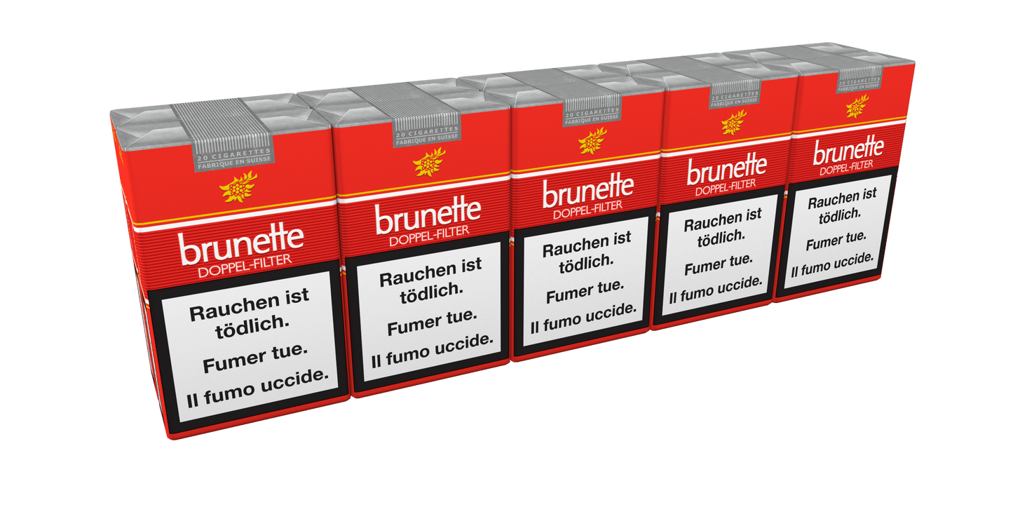 Brunette Doppel Filter Soft Zigarettenstangen