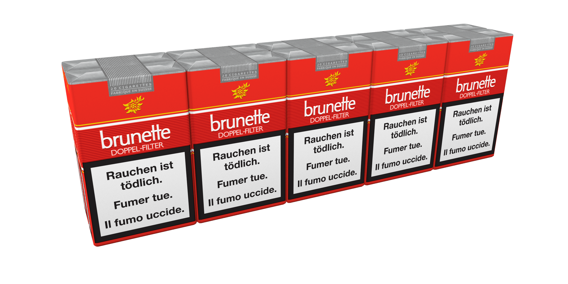 Brunette Doppel Filter Soft Zigarettenstangen