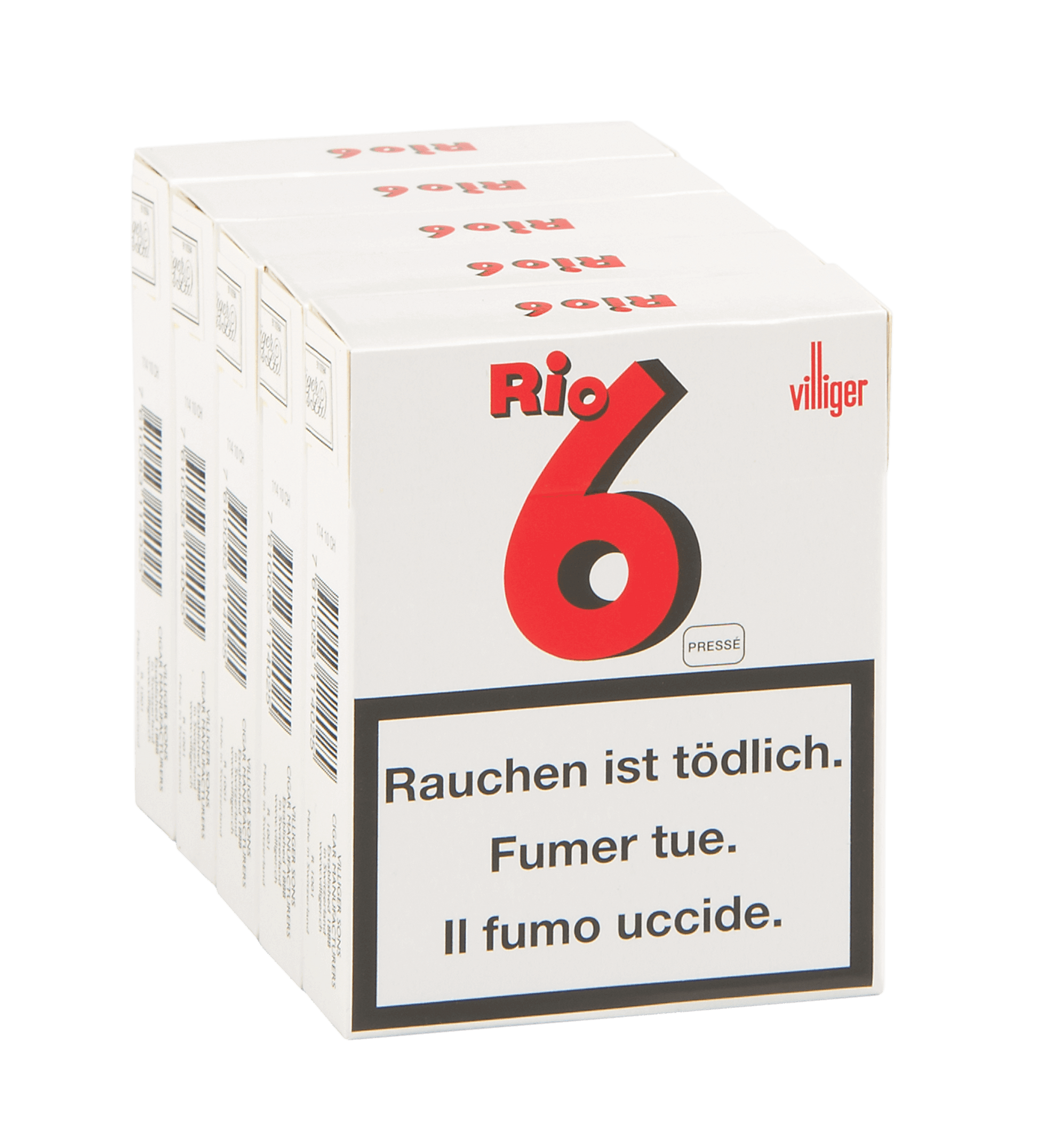 Rio 6 Gepresst 10 Stück Zigarren Karton